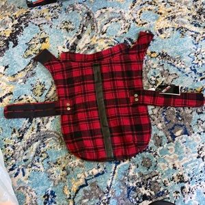 Bailey & Bella Red/Black Plaid Dog Jacket
